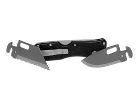 Нож складной со сменными лезвиями Cold Steel Click N Cut Folder, сталь 420J2, рукоять пластик, черный