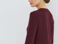 Платье А-силуэта с длинным рукавом, Фиолетовый