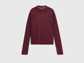 Полупрозрачный джемпер с шерстью альпака, Фиолетовый