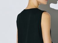 Топ из вискозы с застёжкой, Черный