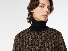Мужской свитер Lacoste Contrast Collar Monogram