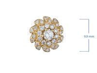 Пусеты из желтого золота с бриллиантами э0301пс08210701