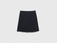 Юбка мини в складку для девочек, Черный