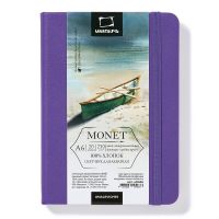Скетчбук для акварели Малевичъ "Monet" А6 20 л 230 г, среднее зерно, сиреневый