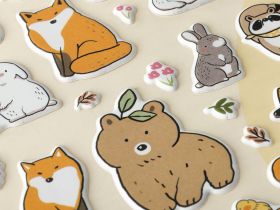 Наклейки объемные MESHU "Forest animals", 10*23 см, пакет европодвес