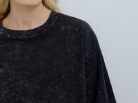 Футболка оверсайз с эффектом стирки, Серый