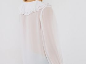 Блузка с рюшами, Белый