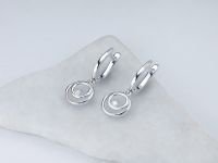 Серьги из серебра с бриллиантами э0601сг10172800