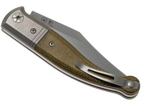 Складной нож LionSteel Gitano, сталь Niolox, рукоять Green canvas micarta