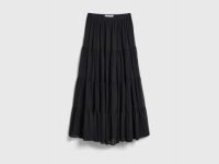 Юбка макси из шифона, Черный