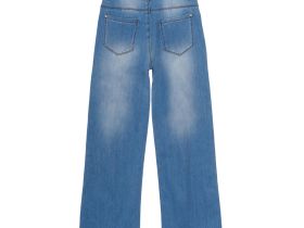 Брюки текстильные джинсовые для девочек