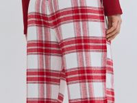 Пижамные брюки в клетку из фланели, Красный