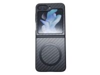 Чехол-накладка Raigor Inverse MagSafe Scott Plus Series для Samsung Galaxy Z Flip 5 карбоновый (черно-серый)