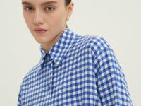 Рубашка свободного силуэта в клетку