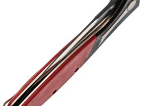 Складной нож Reptilian Корюшка-02, сталь VG-10, рукоять черный G10/красная микарта