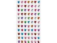 Наклейки акриловые MESHU "Small hearts", 25*10 см, стразы, 91 наклейка, инд. уп., европодвес
