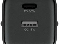 Сетевое зарядное устройство uBear uBear Bridge USB-C + USB-A, 30Вт черный