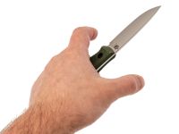 Туристический нож Маус, сталь AUS-10Co, рукоять оливковый G10