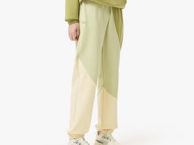 Женские хлопковые спортивные брюки Lacoste оверсайз