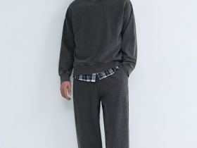 Свитшот с эффектом стирки, Серый