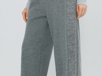 Широкие брюки с лампасами, Серый