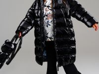 Пальто текстильное с полиуретановым покрытием для девочек