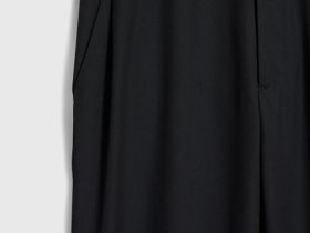 Широкие брюки с шерстью, Черный