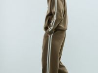 Трикотажные брюки с лампасами, Бежевый