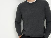 Джемпер из шерсти и хлопка с округлой горловиной