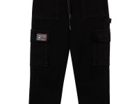 Брюки текстильные джинсовые утепленные с начесом для мальчиков