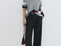 Свитер с ромбами, Серый