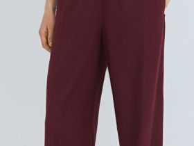 Прямые брюки с эластичным поясом, Фиолетовый