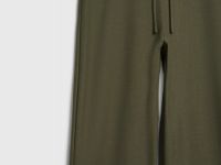 Прямые брюки с эластичным поясом, Зеленый