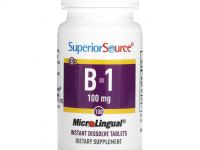 Superior Source, Витамин B-1, 100 мг, 100 быстрорастворимых таблеток