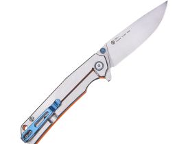 Нож складной Ruike P801-J, сталь 14C28N, рукоять G10, оранжевый