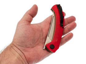 Нож Узбекский средний складной, сталь VG-10, рукоять G10 красный