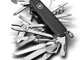 Нож перочинный Victorinox SwissChamp, сталь X55CrMo14, рукоять Cellidor®, черный
