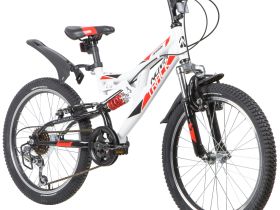 Детский велосипед Novatrack Shark 20 6sp, год 2020, цвет Белый