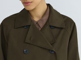 Укороченная куртка-тренч, Зеленый