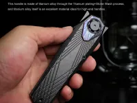 Складной нож Remette Infinite Power, сталь M390, рукоять титан, цвет черный