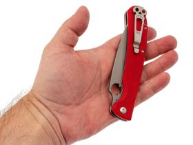 Складной нож Daggerr Sting XL beadblast, сталь VG-10, рукоять Red G10