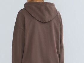 Толстовка на молнии с вышивкой, Коричневый