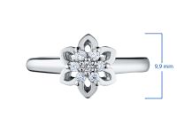 Кольцо из белого золота с бриллиантами э0901кц10175600