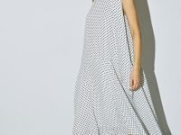 Шифоновое принтованное платье, Белый