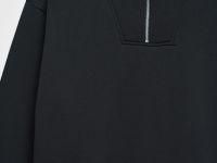 Толстовка с воротником-стойкой на молнии, Черный