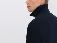 Текстурный джемпер на молнии, Синий