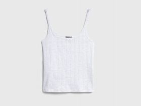 Пижамная майка из ажурного трикотажа, Серый