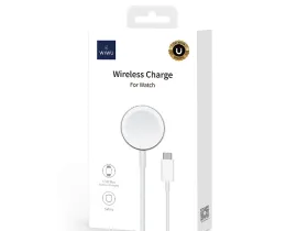 Беспроводное зарядное устройство WiWU M9 Type-C/USB для Apple Watch (белый)