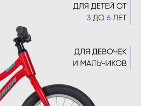 Детский велосипед Merida Matts J.16+, год 2023, цвет Красный-Зеленый