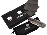 Складной нож Remette Kestrel, сталь S35VN, рукоять титан/Timascus